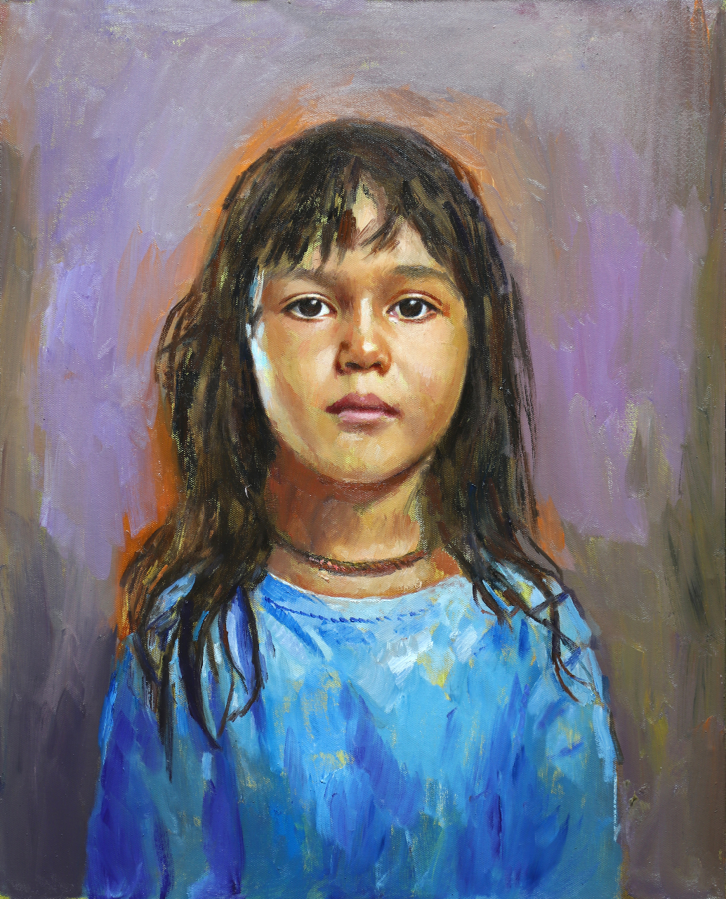 &ldquo;Portrait Painting in Oils of Emilie #6 by Dad&rdquo;