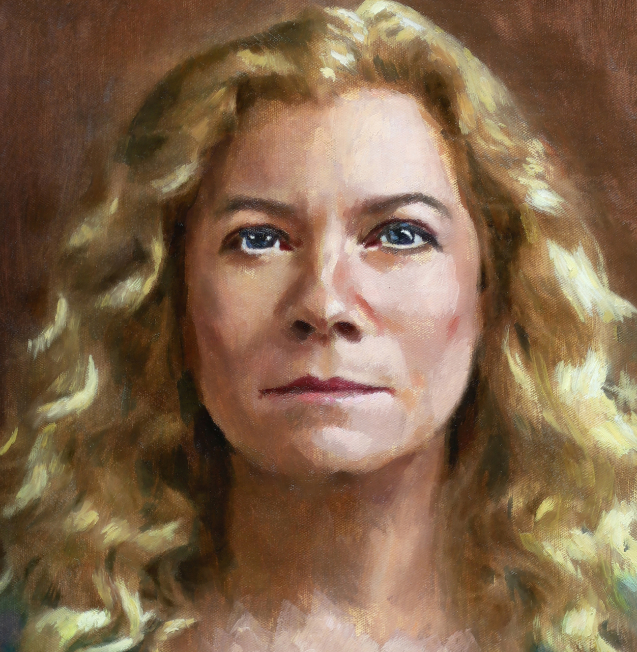 Lisa Brave (detail) oil on canvas 21.5x27.5&quot;